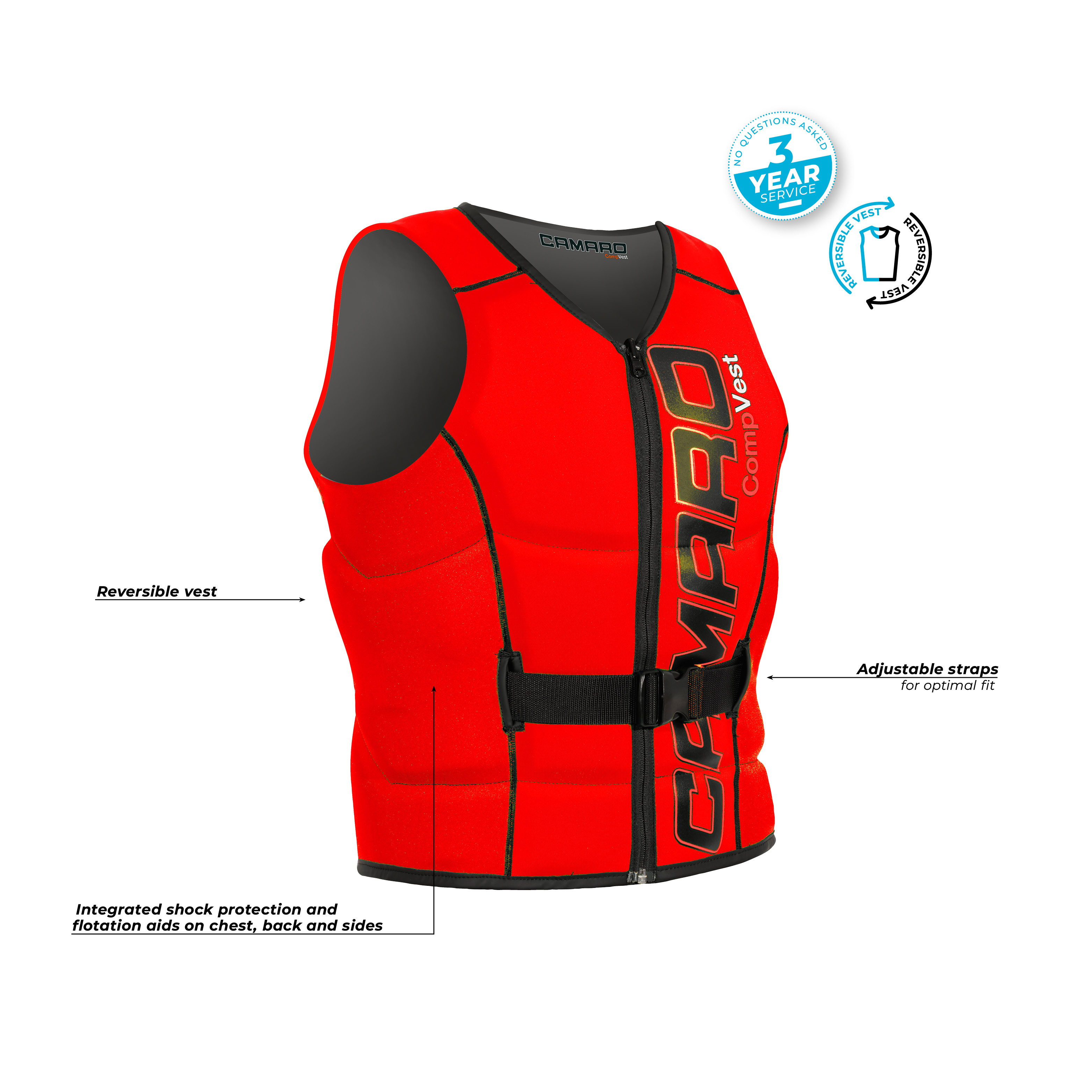 Comp Vest men black/orange
