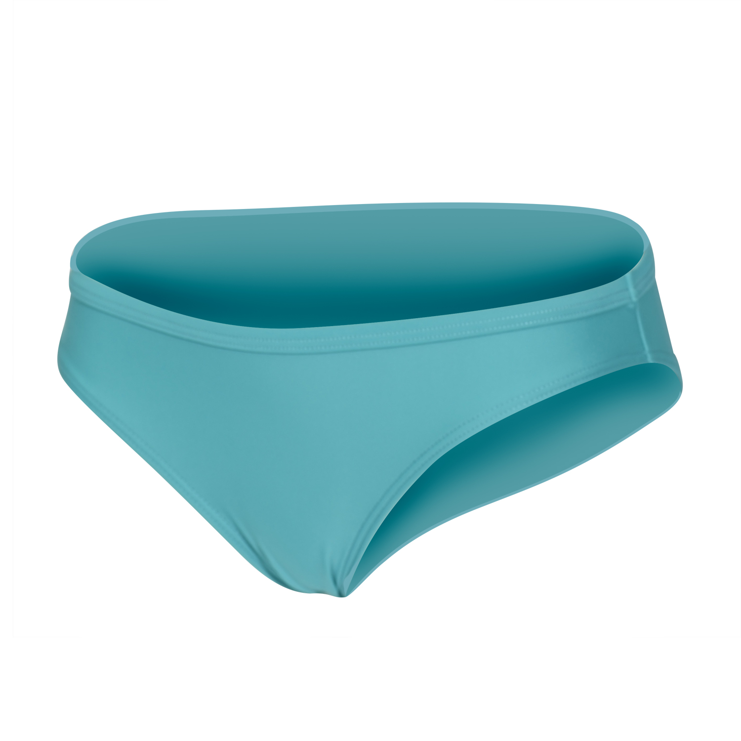Bikini Unterteil mit breitem Bund Türkis
